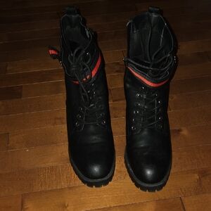 Black Leather Women's Boots